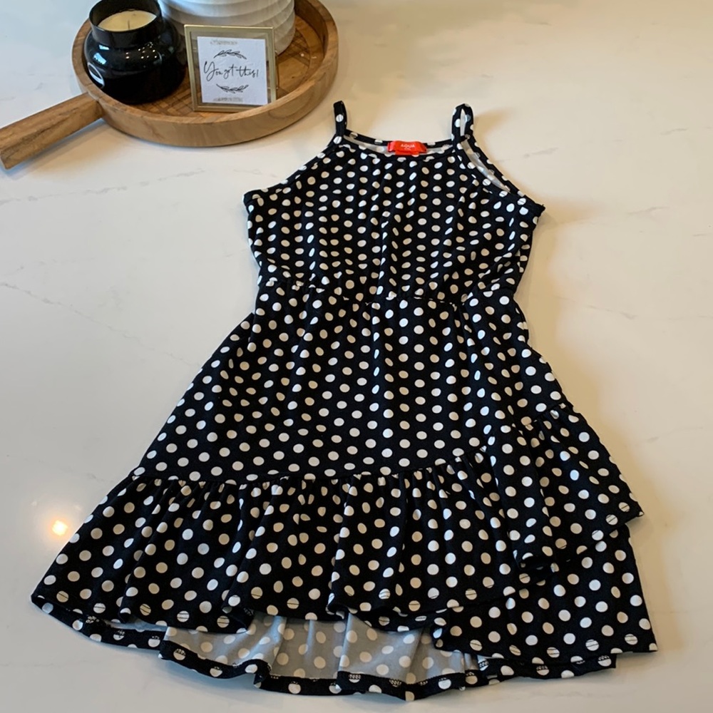 Girls Aqua dress from Bloomingdale’s.